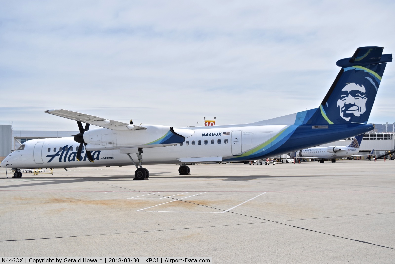 N446QX, 2011 Bombardier DHC-8-402 Dash 8 C/N 4363, Parked at the Gate.