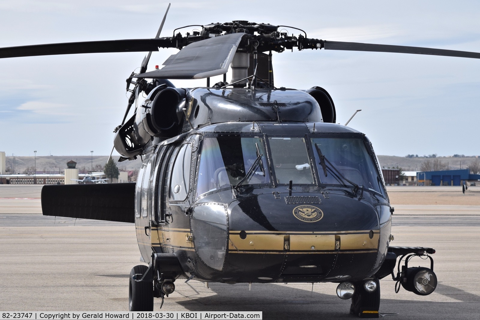 82-23747, Sikorsky UH-60A Black Hawk C/N 70.570, Parked on the north GA ramp.