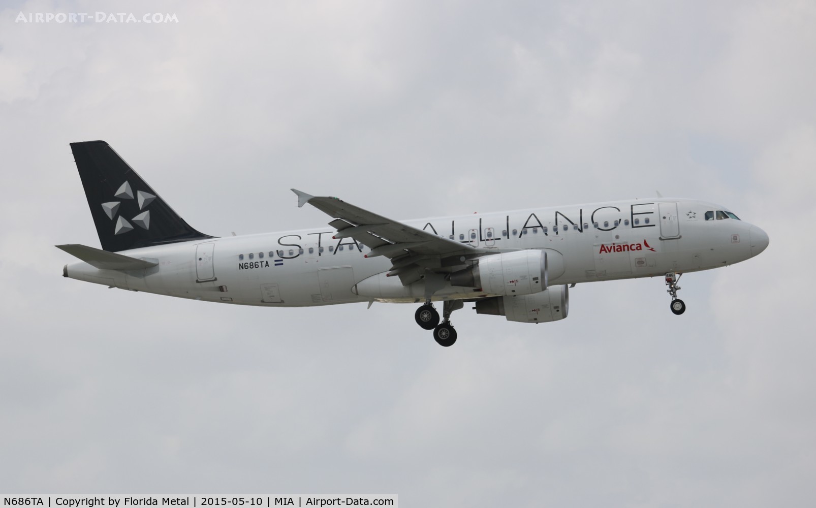 N686TA, 2012 Airbus A320-214 C/N 5238, Star Alliance Avianca
