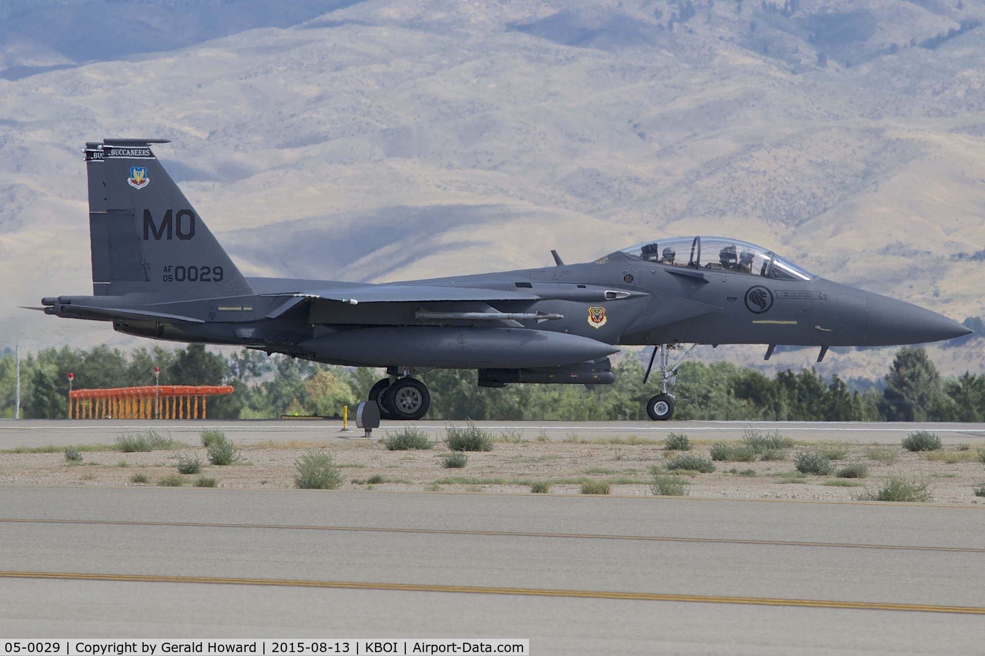05-0029, 2005 Boeing F-15SG Strike Eagle C/N SG29, Starting take off roll on RWY 10R.