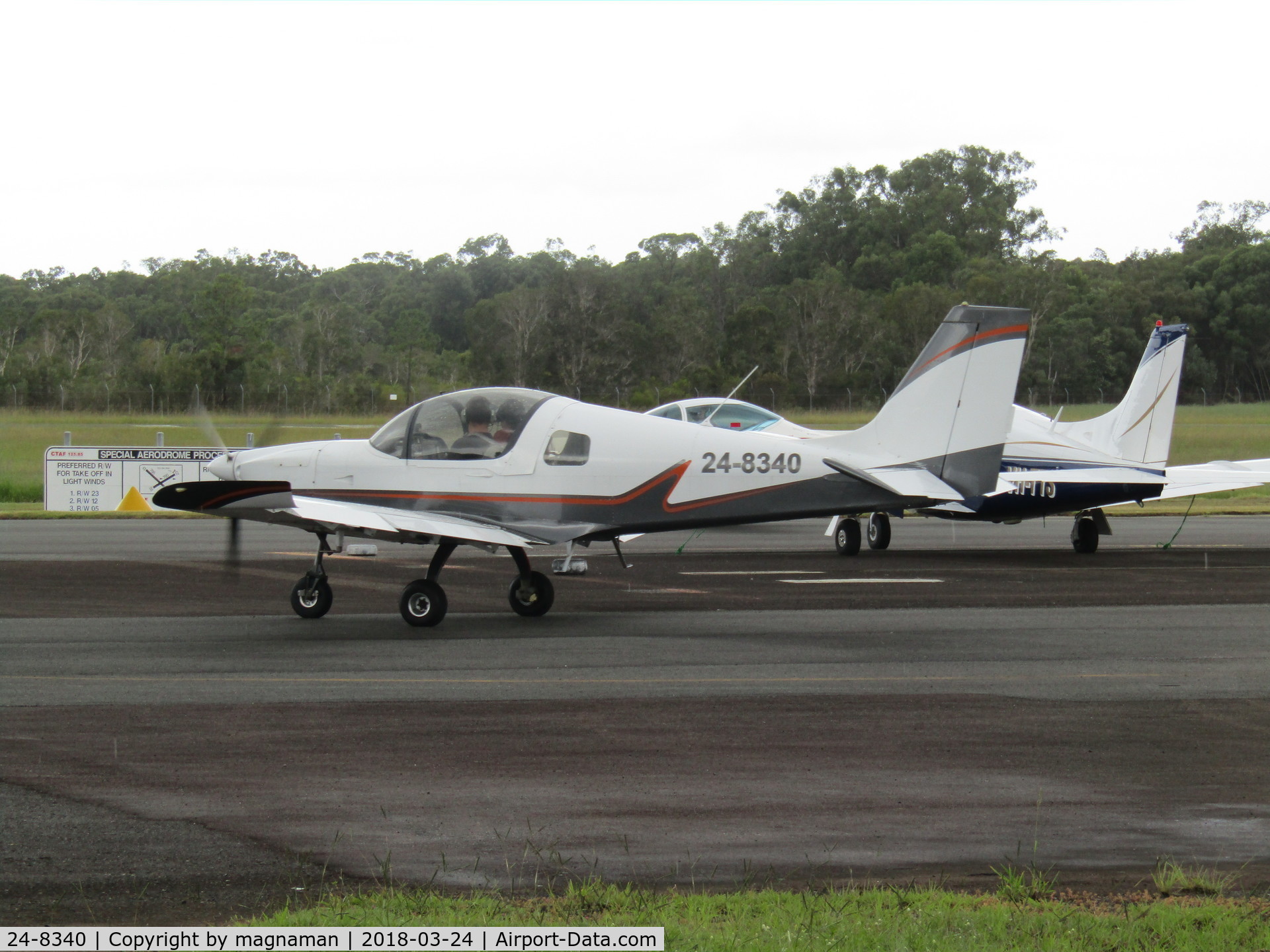 24-8340, The Airplane Factory Sling 2 C/N 126, leaving caloundra in the rain