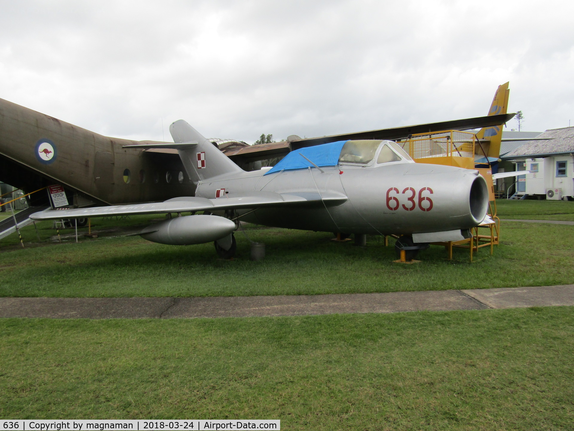 636, 1953 PZL-Mielec SBLim-2 (MiG-15UTI) C/N 1A-06036, At fantastic museum at Caloundra