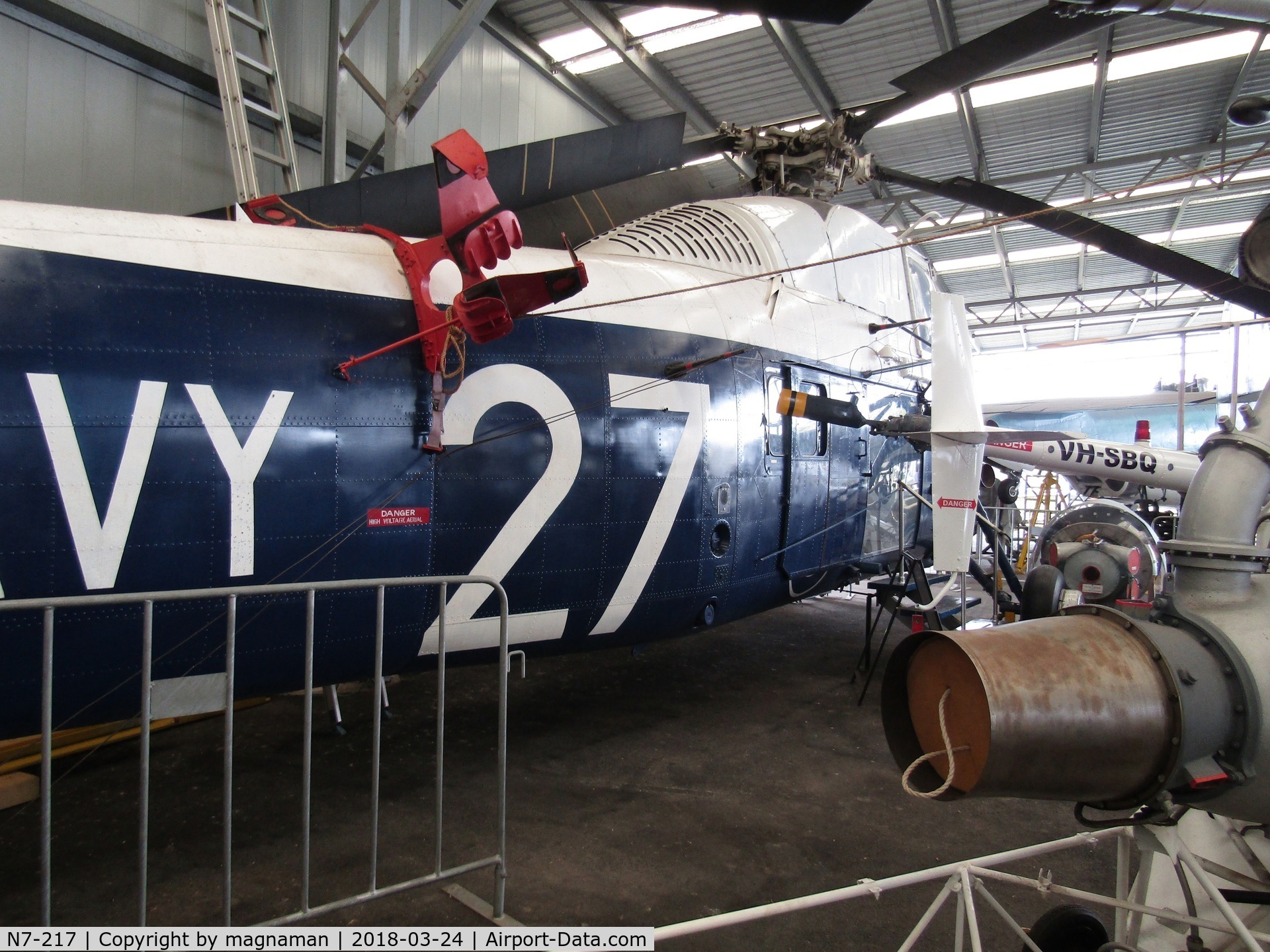 N7-217, Westland Wessex HAS.31A C/N WA217, At Caloundra Museum - another is at nearby Caboolture. If in BNE area a must visit!!