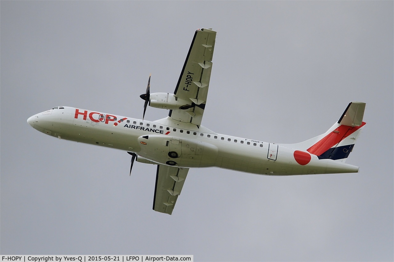 F-HOPY, 2015 ATR 72-212A C/N 1237, ATR 72-600, Take off rwy 24, Paris-Orly airport (LFPO-ORY)