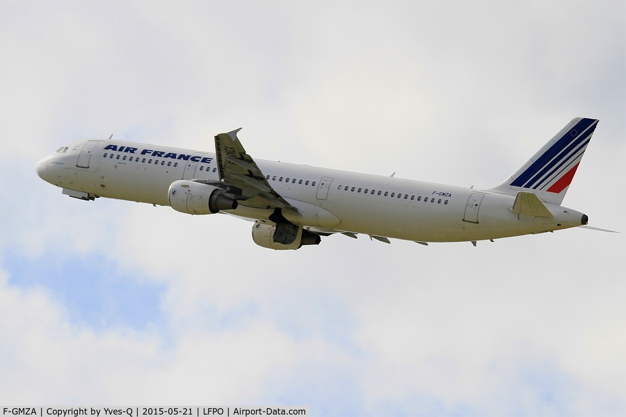 F-GMZA, 1994 Airbus A321-111 C/N 498, Airbus A321-111, Take off rwy 24, Bordeaux-Mérignac airport (LFBD-BOD)