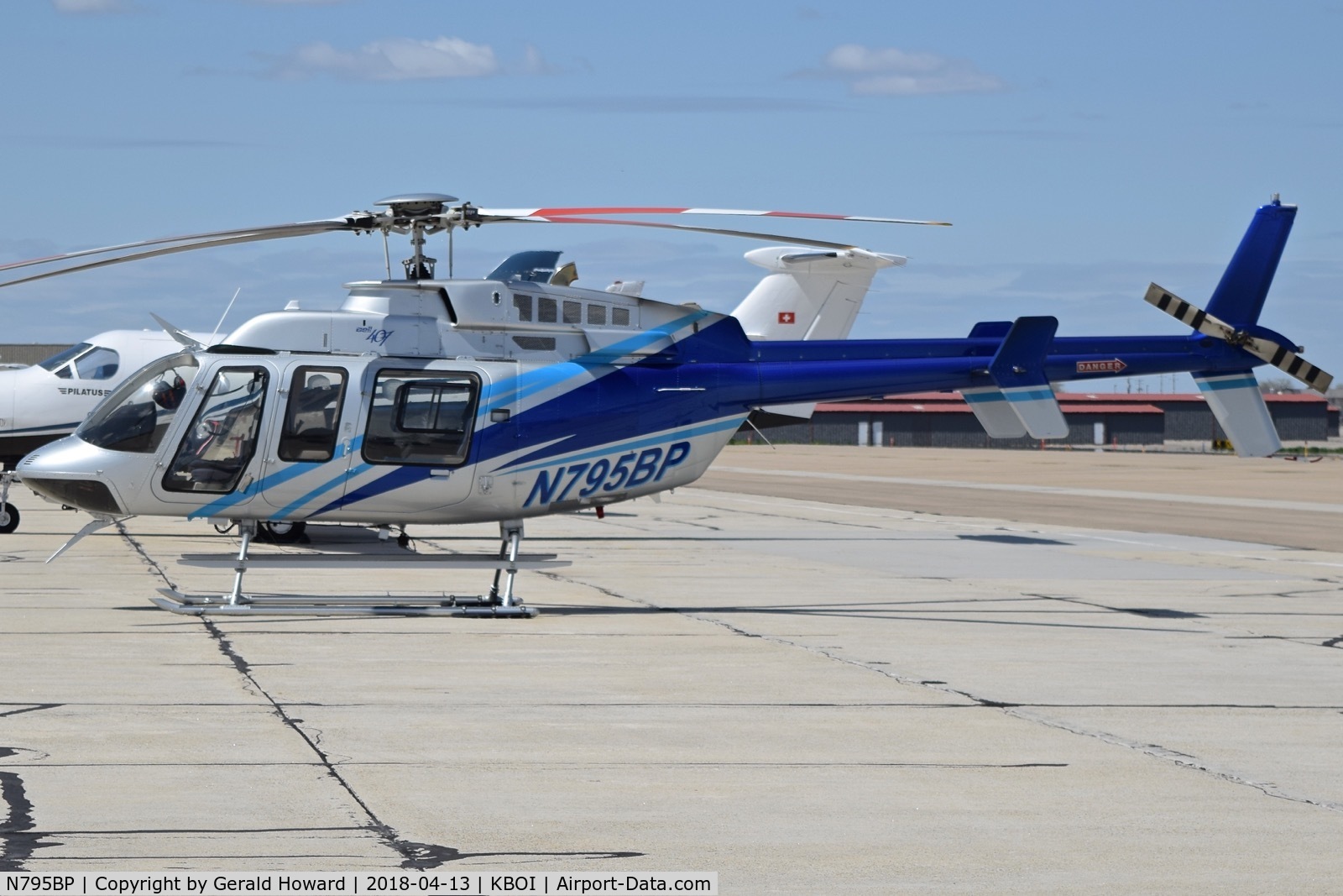 N795BP, Bell 407 C/N 53949, Parked on the south GA ramp.