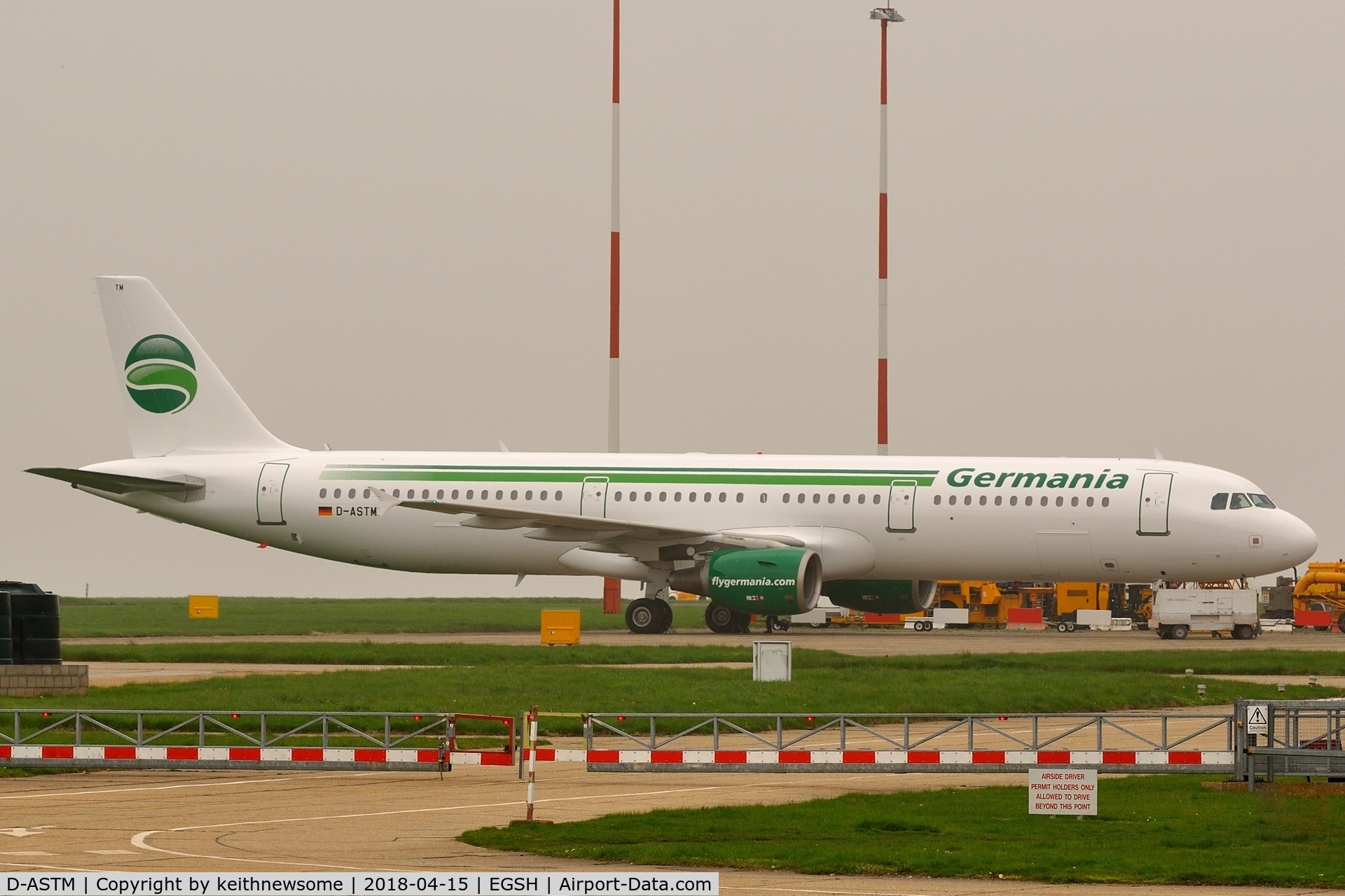 D-ASTM, 2001 Airbus A321-211 C/N 1629, Removed from spray shop with Germania colour scheme.
