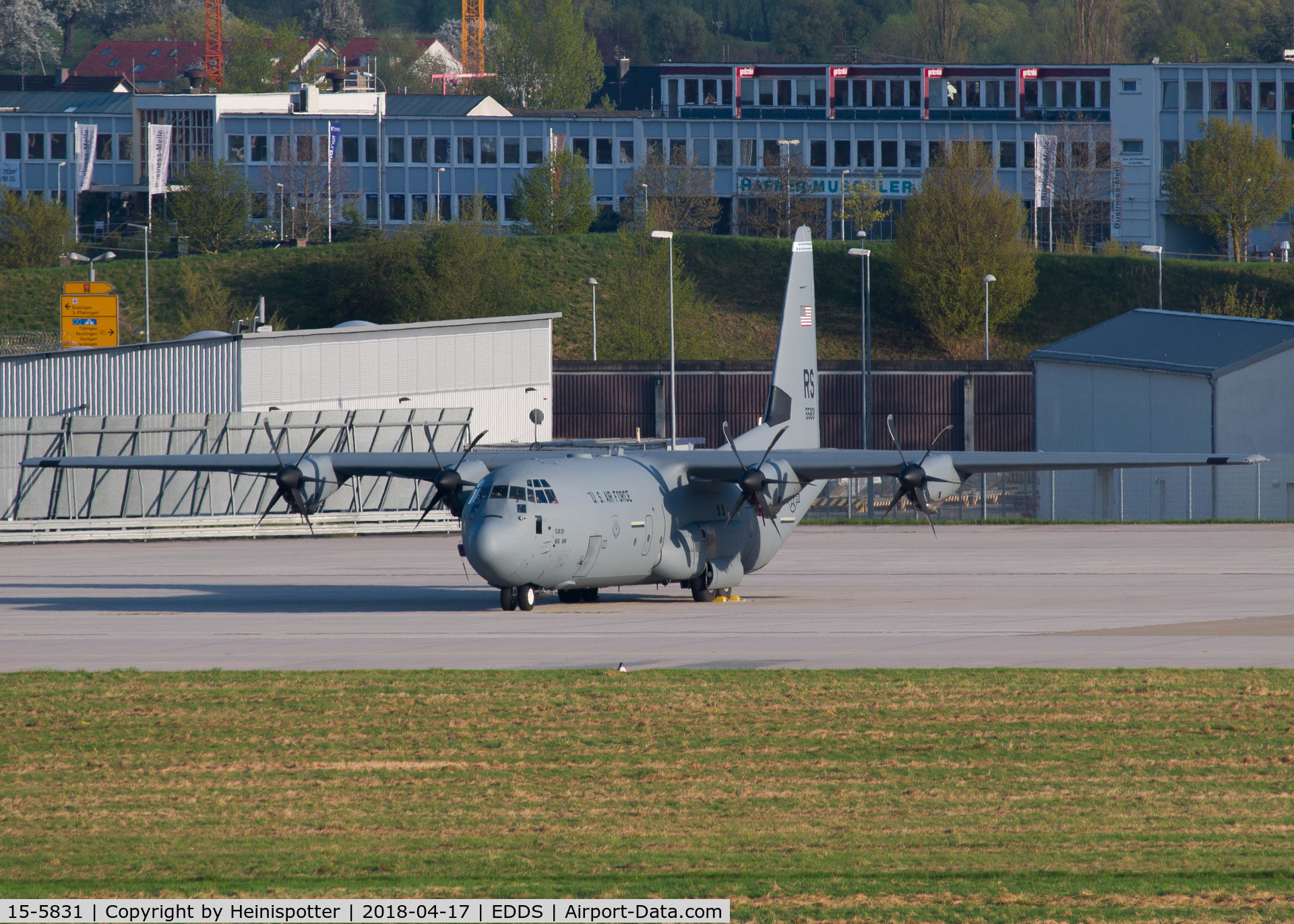15-5831, 2017 Lockheed Martin C-130J-30 Hercules C/N 382-5831, 15-5831 at Stuttgart Airport.