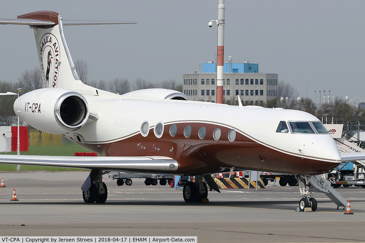 VT-CPA, 2013 Gulfstream Aerospace V-SP G550 C/N 5427, EHAM