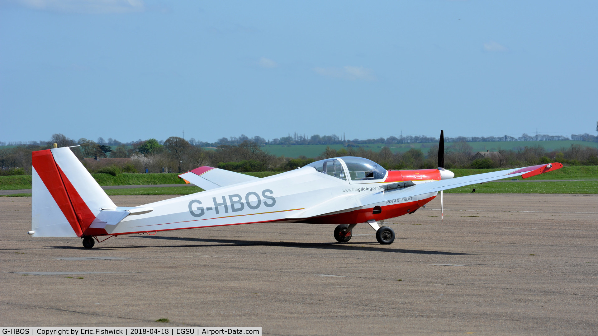 G-HBOS, 1994 Scheibe SF-25C Falke C/N 44574, 2. G-HBOS visiting The Imperial War Museum, Duxford, April, 2018.