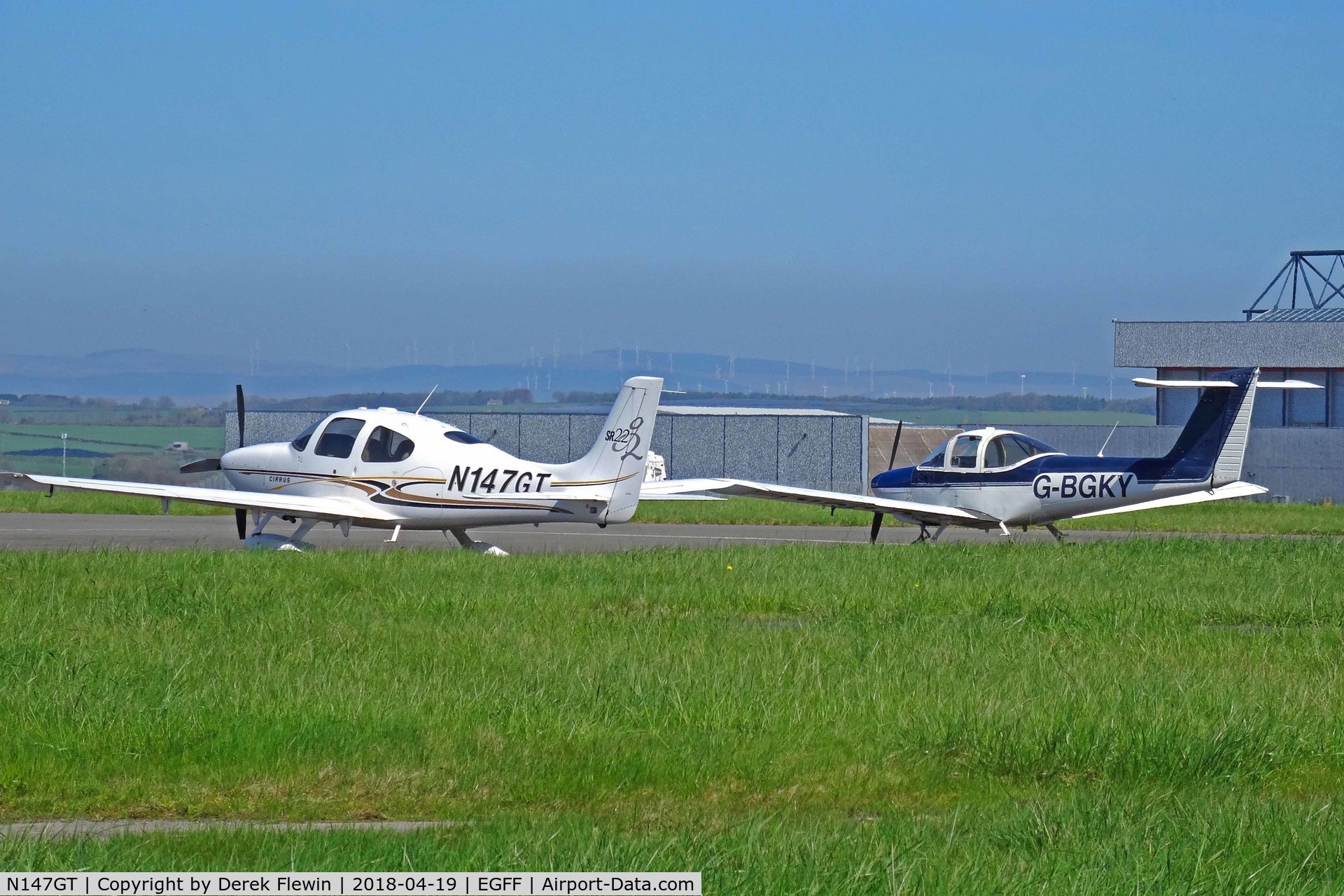 N147GT, 2004 Cirrus SR22 G2 C/N 1069, 2 visitors parked up.