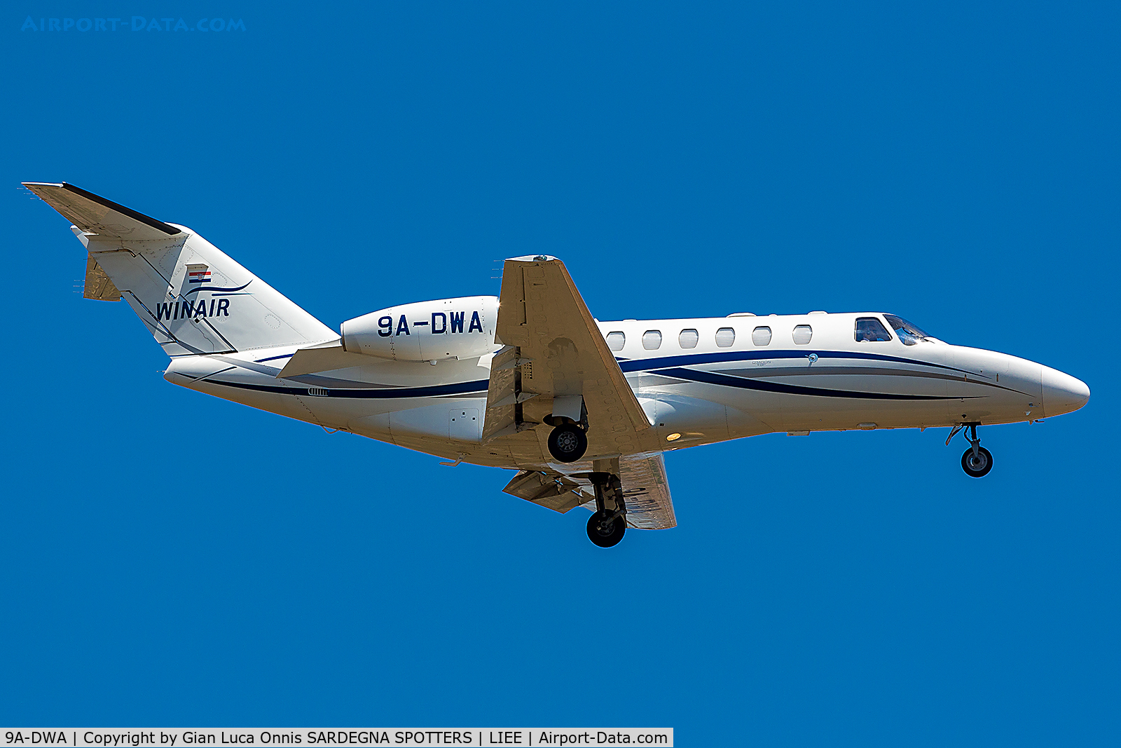 9A-DWA, 2008 Cessna 525A CitationJet CJ2+ C/N 525A-0412, LANDING 14R