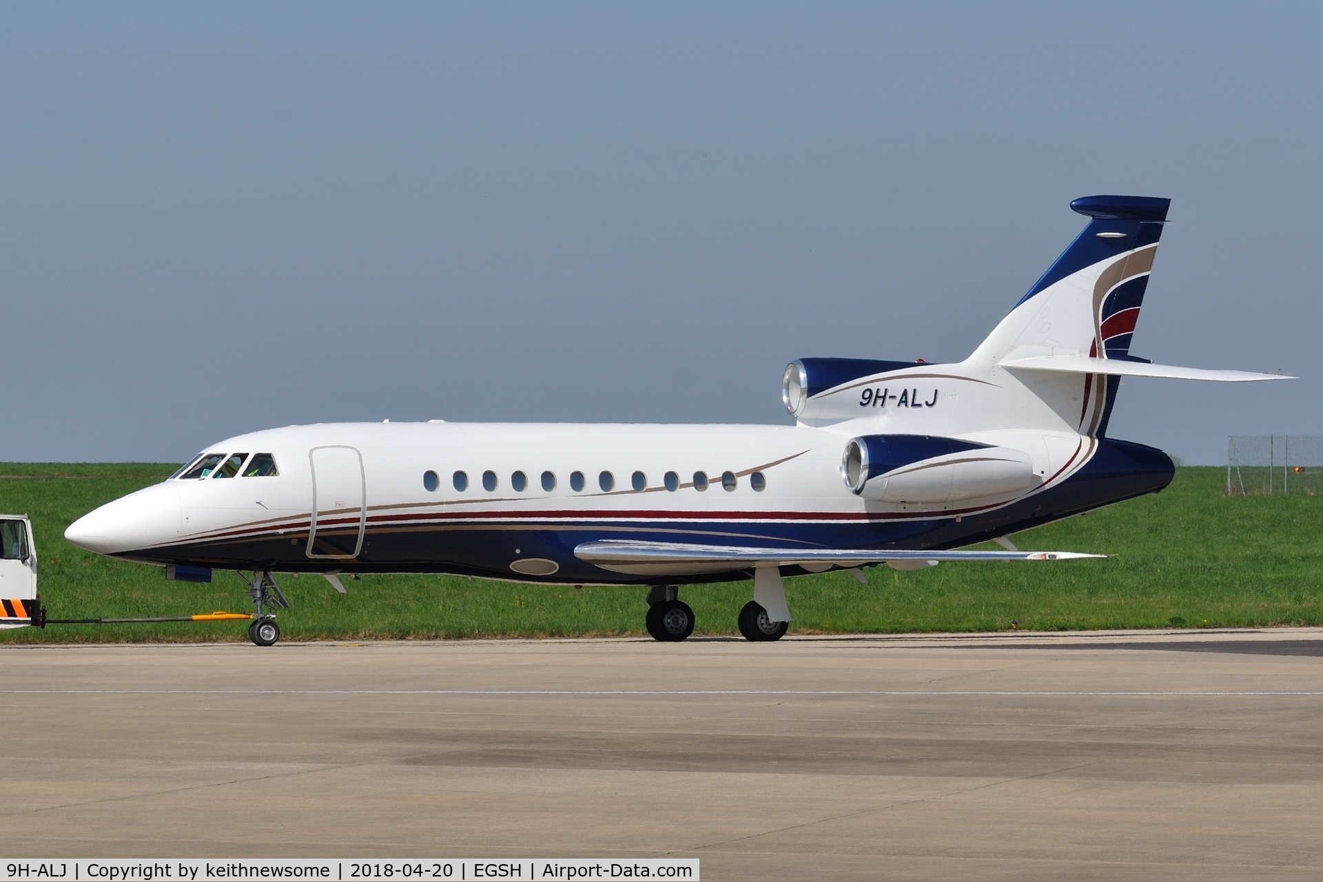 9H-ALJ, 2001 Dassault Falcon 900EX C/N 95, Removed from spray shop.