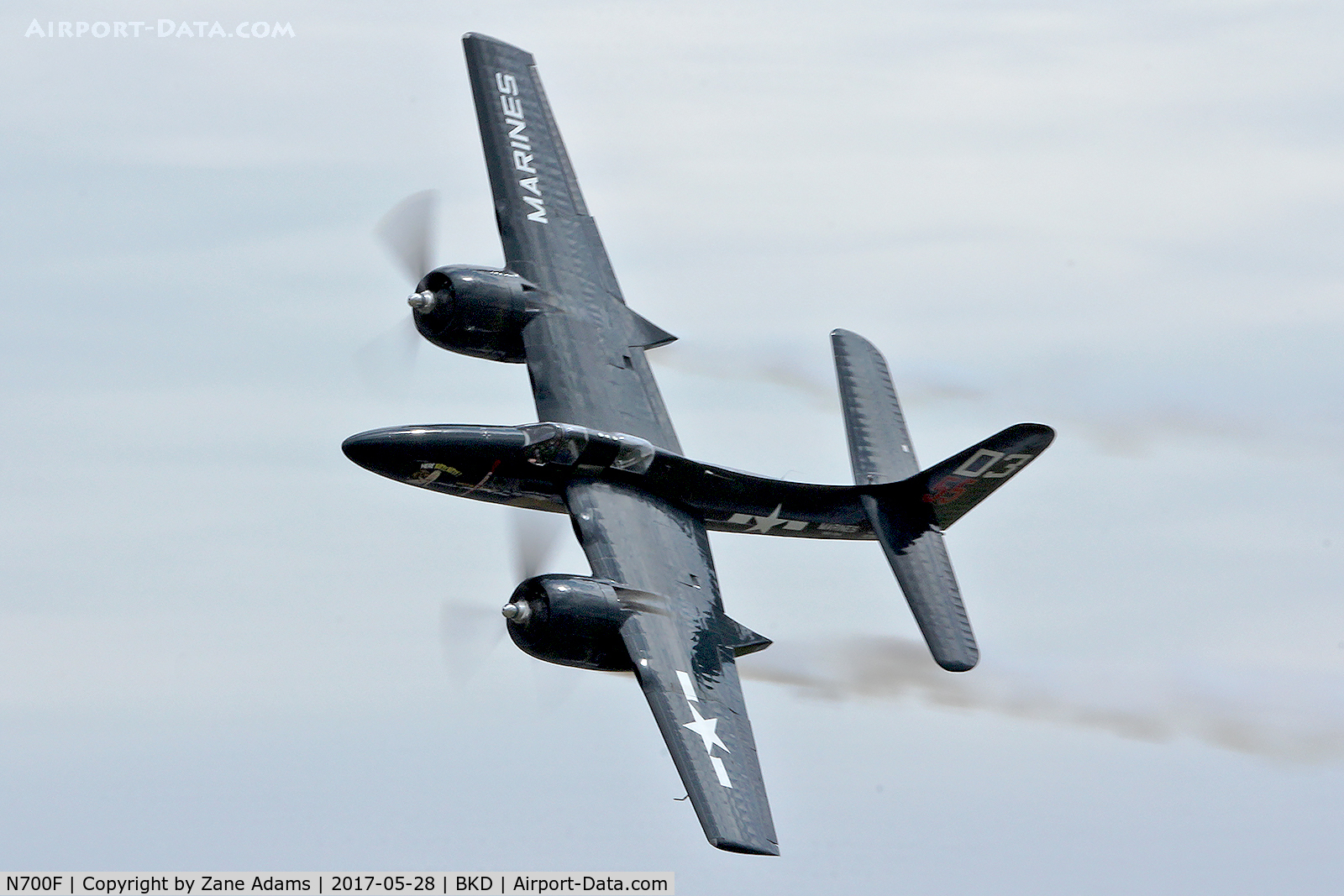 N700F, 1945 Grumman F7F-3 Tigercat C/N C.132, At the 2017 Breckenridge Airshow