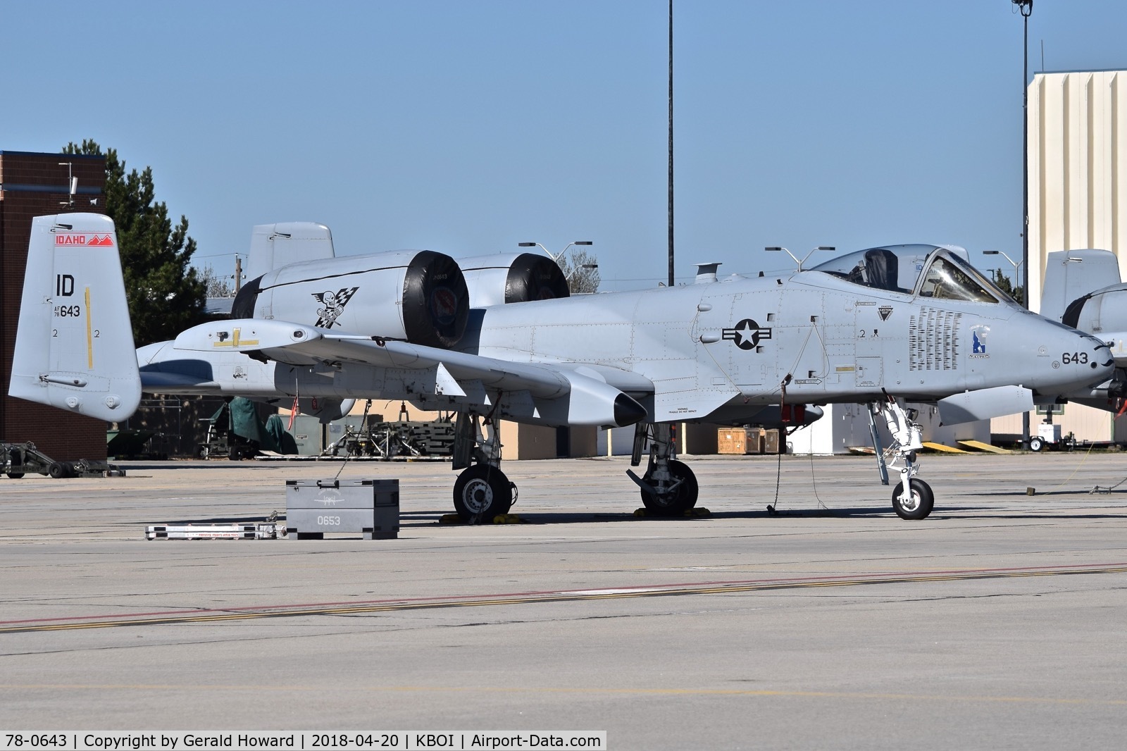 78-0643, 1978 Fairchild Republic A-10C Thunderbolt II C/N A10-0263, Parked on the Idaho ANG ramp. 190th Fighter Sq., 124th Fighter Wing.