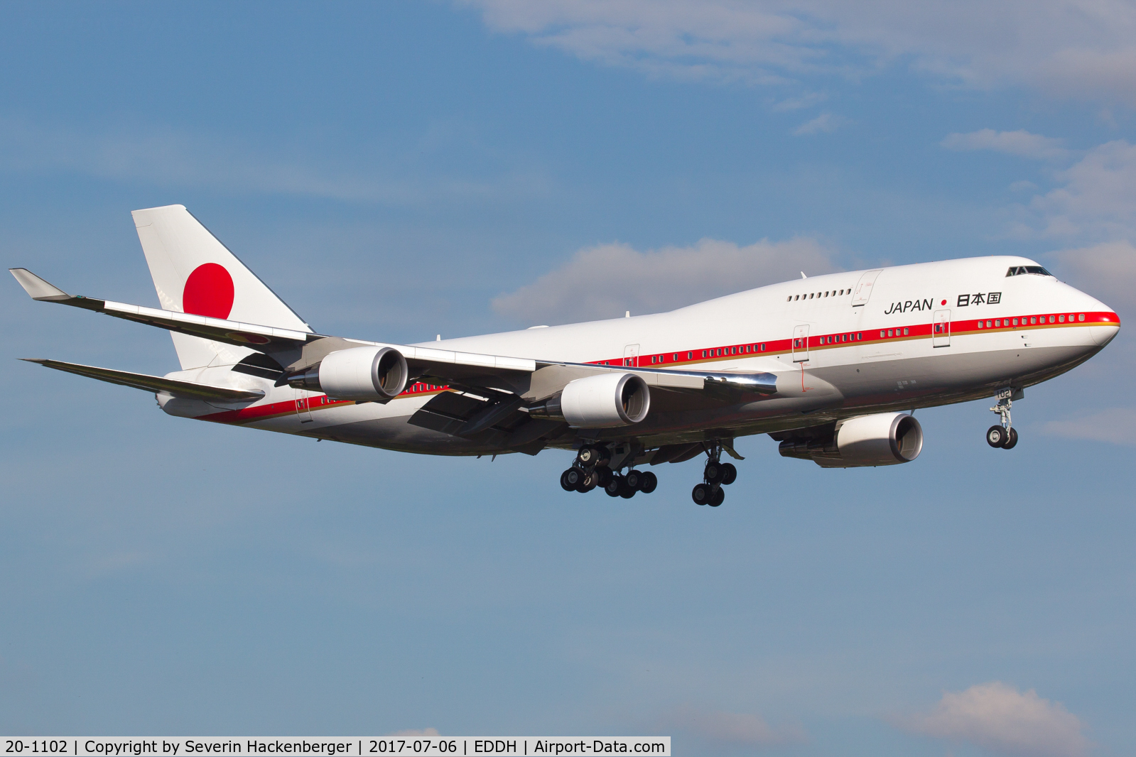 20-1102, 1991 Boeing 747-47C C/N 24731/0839, Landing at HAM because of G20 summit.
