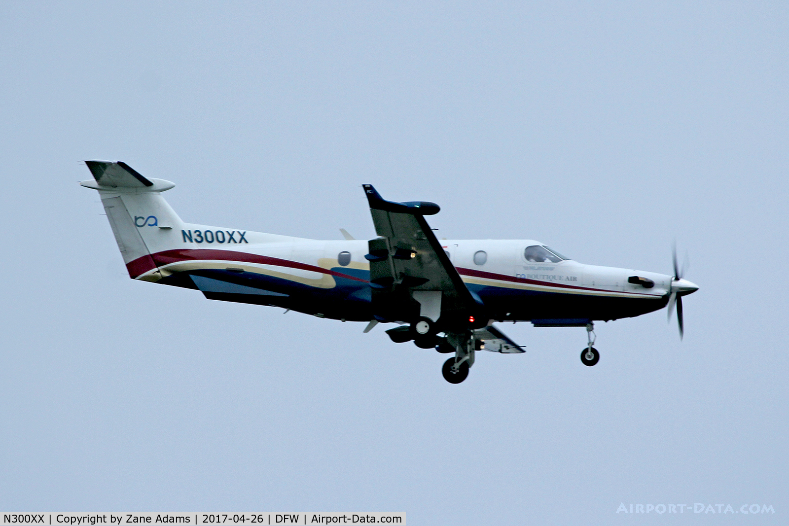 N300XX, 2002 Pilatus PC-12/45 C/N 464, Arriving at DFW Airport