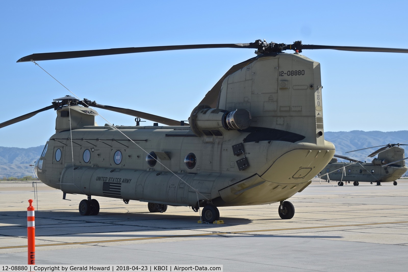 12-08880, 2012 Boeing CH-47F Chinook C/N M.8880, Parked on the south GA ramp. B Co. 1-124 GSAB.