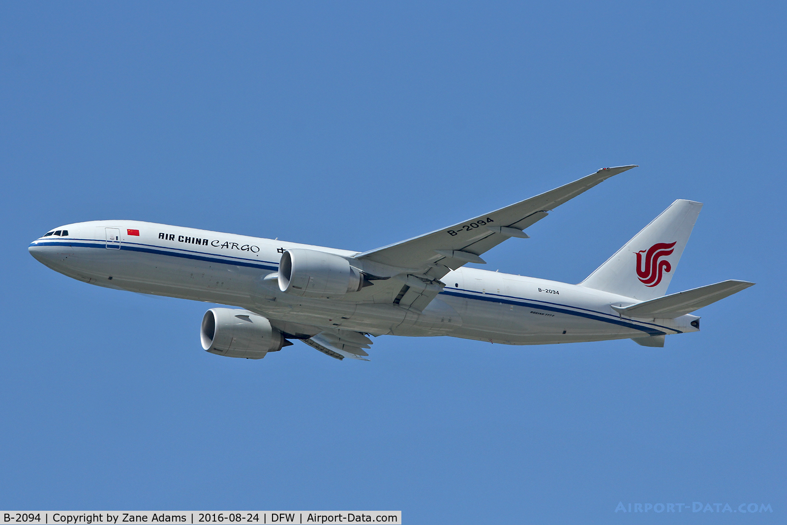B-2094, 2015 Boeing 777-FFT C/N 44685, Departing DFW Airport
