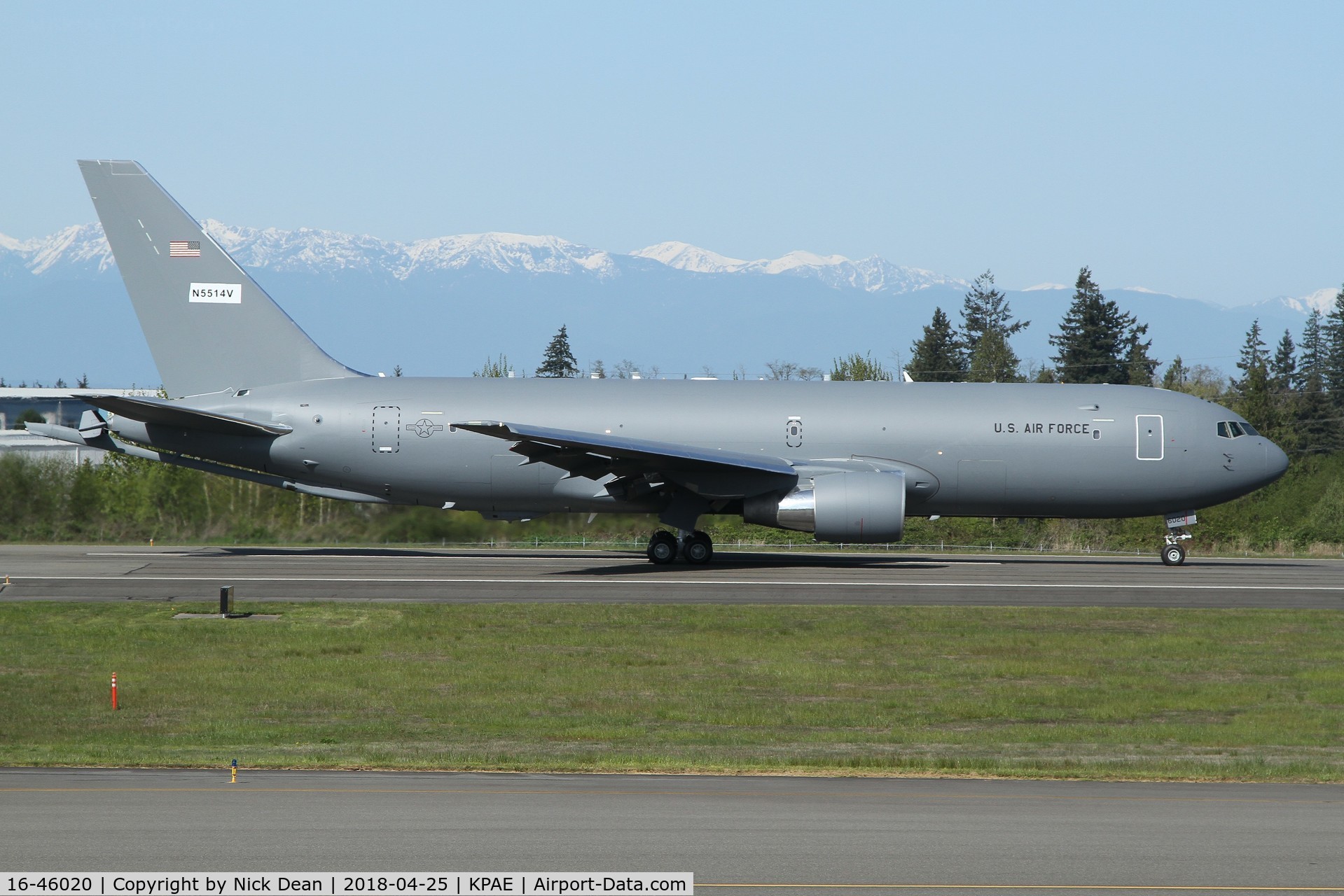 16-46020, 2016 Boeing KC-46A Pegasus (767-2LKC) C/N 34137, Boe20 departs this morning PAE/KPAE