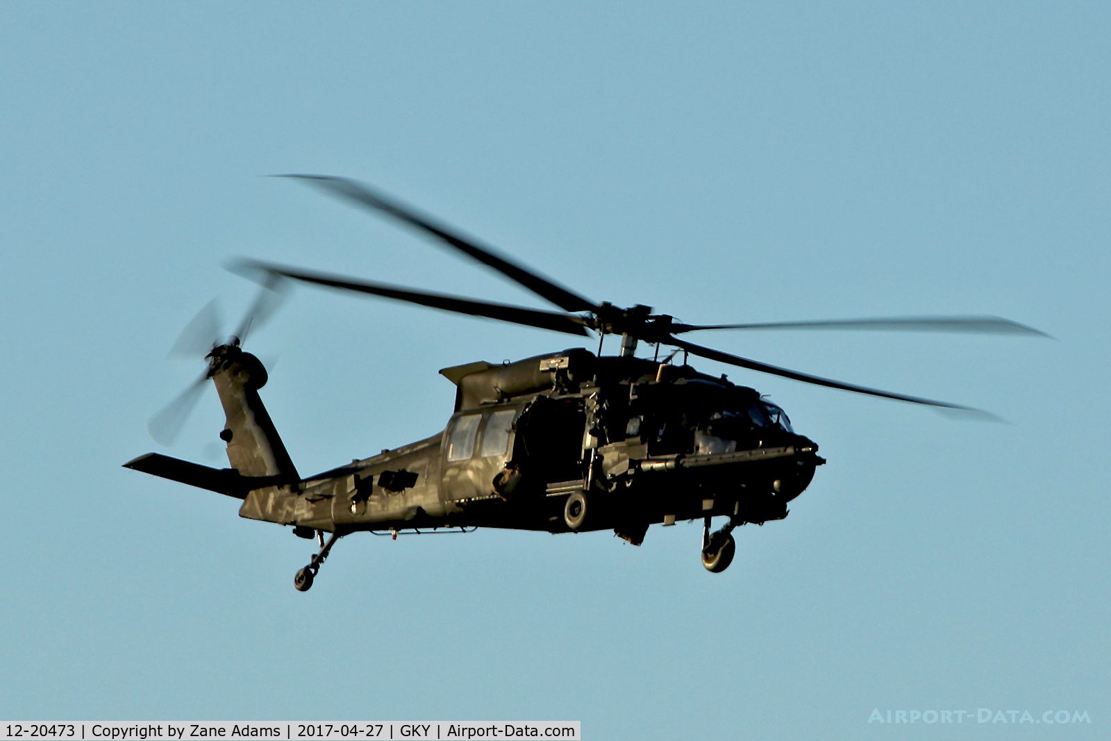 12-20473, 2012 Sikorsky UH-60M C/N 70.4142, Departing Arlington Municipal on a nighttime urban combat training mission