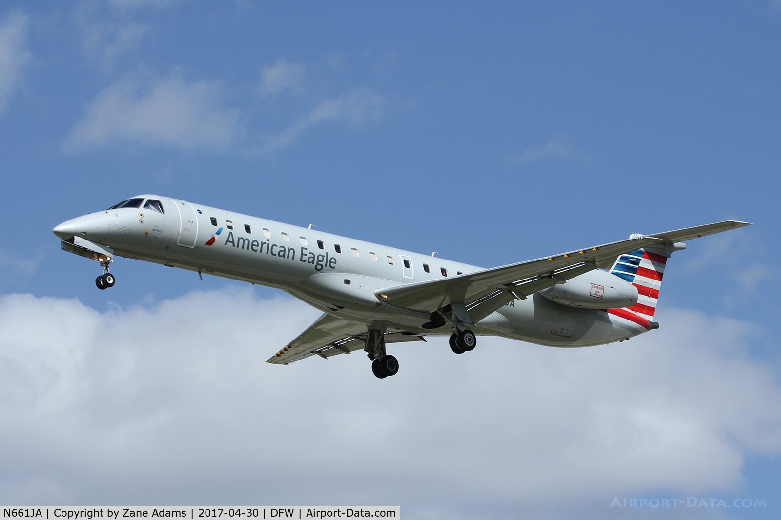 N661JA, 2003 Embraer ERJ-145LR (EMB-145LR) C/N 145766, Arriving at DFW Airport