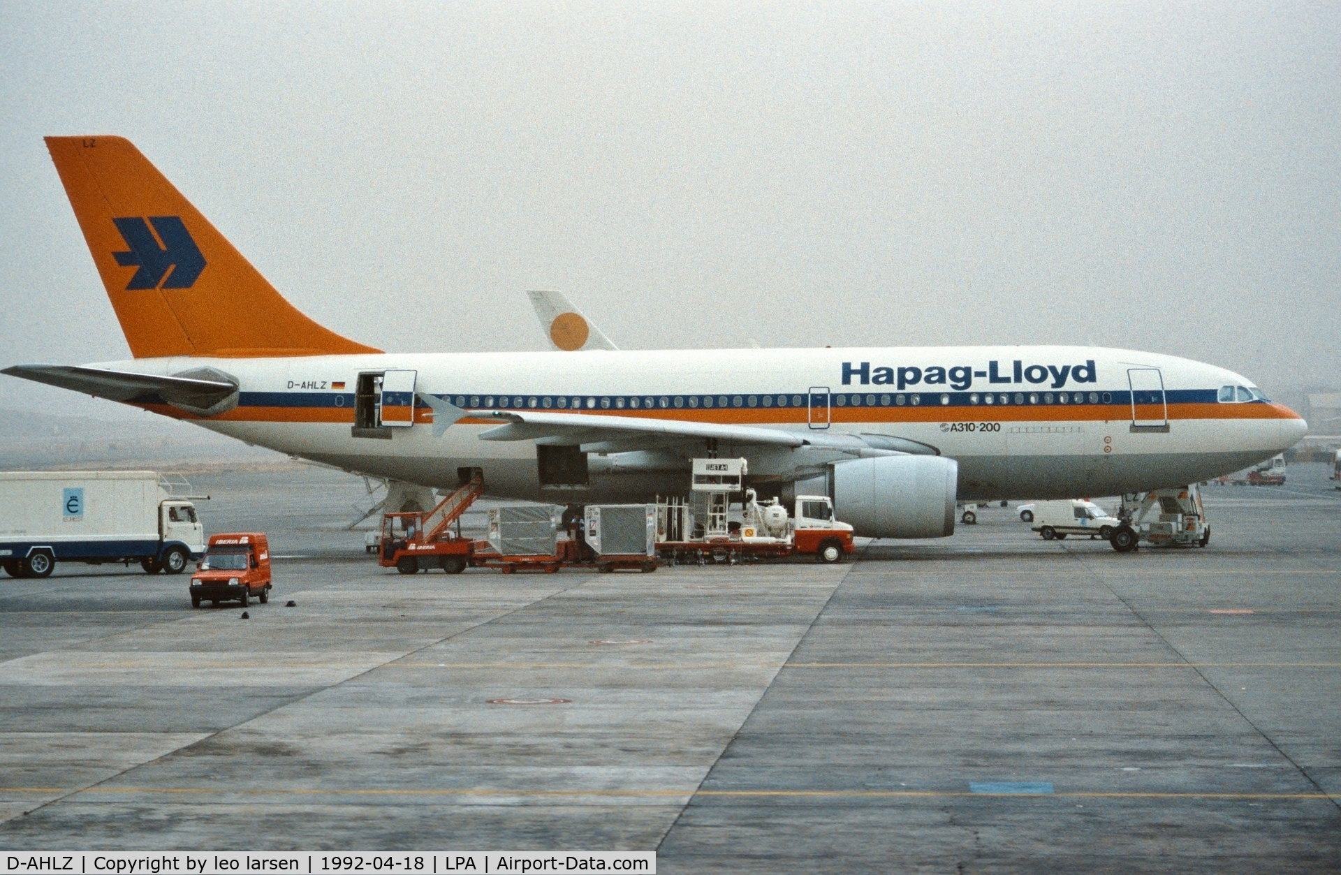 D-AHLZ, 1987 Airbus A310-204 C/N 468, Las Palmas 18.4.1992