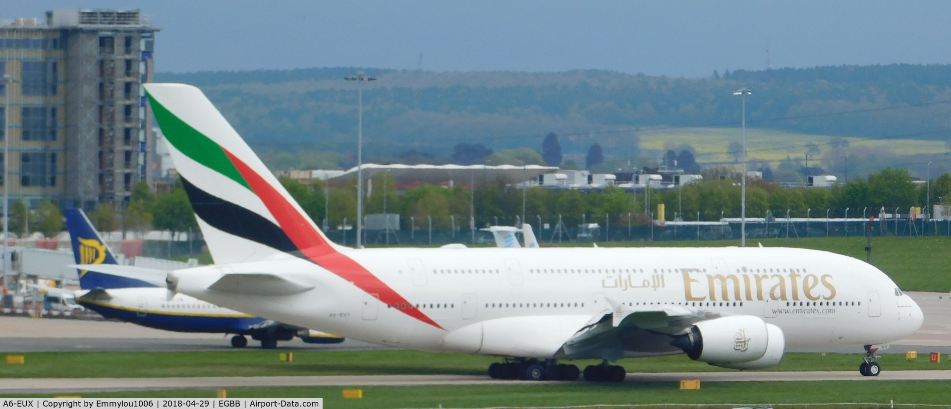 A6-EUX, 2017 Airbus A380-842 C/N 241, FROM FREEPORT CAR PARK