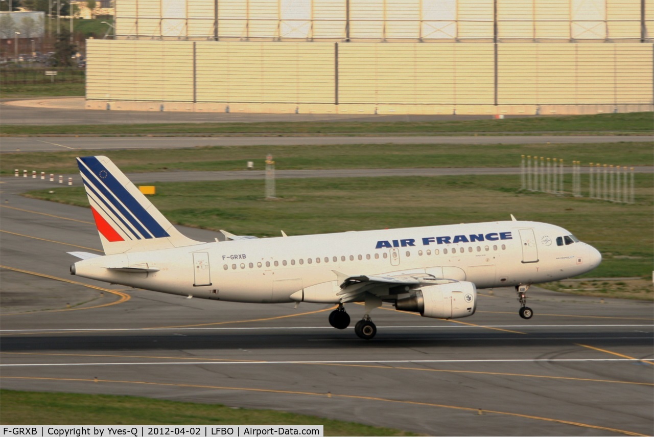 F-GRXB, 2001 Airbus A319-111 C/N 1645, Airbus A319-111, Landing rwy 14R, Toulouse-Blagnac Airport (LFBO-TLS)