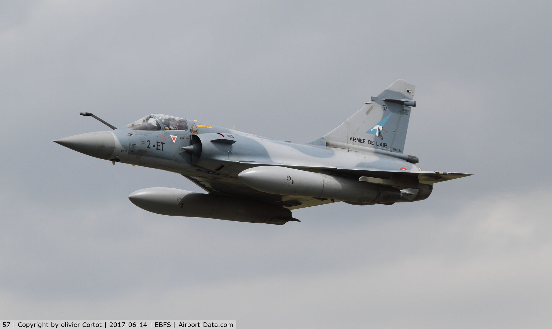 57, Dassault Mirage 2000-5F C/N 257, low pass,Florennes spotter day