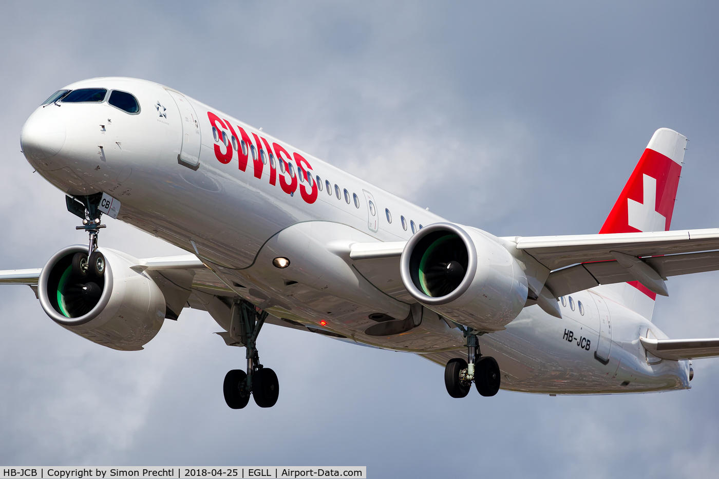 HB-JCB, 2017 Bombardier CSeries CS300 (BD-500-1A11) C/N 55011, HB-JCB @ London-Heathrow Intl. Airport