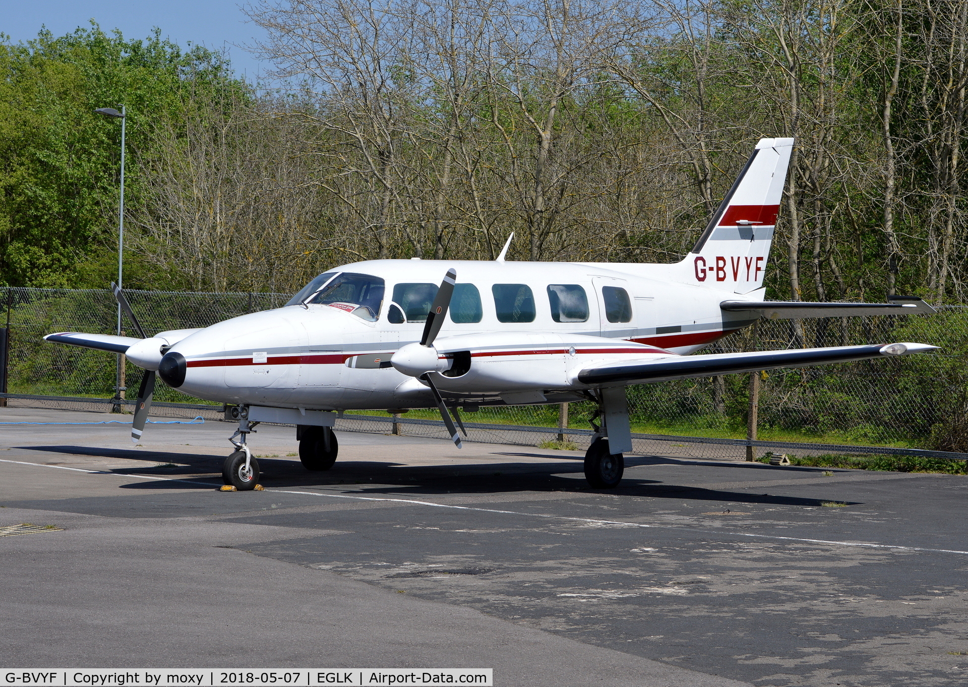 G-BVYF, 1979 Piper PA-31-350 Navajo Chieftain Chieftain C/N 31-7952102, Piper PA-31-350 Navajo Chieftan at Blackbushe.