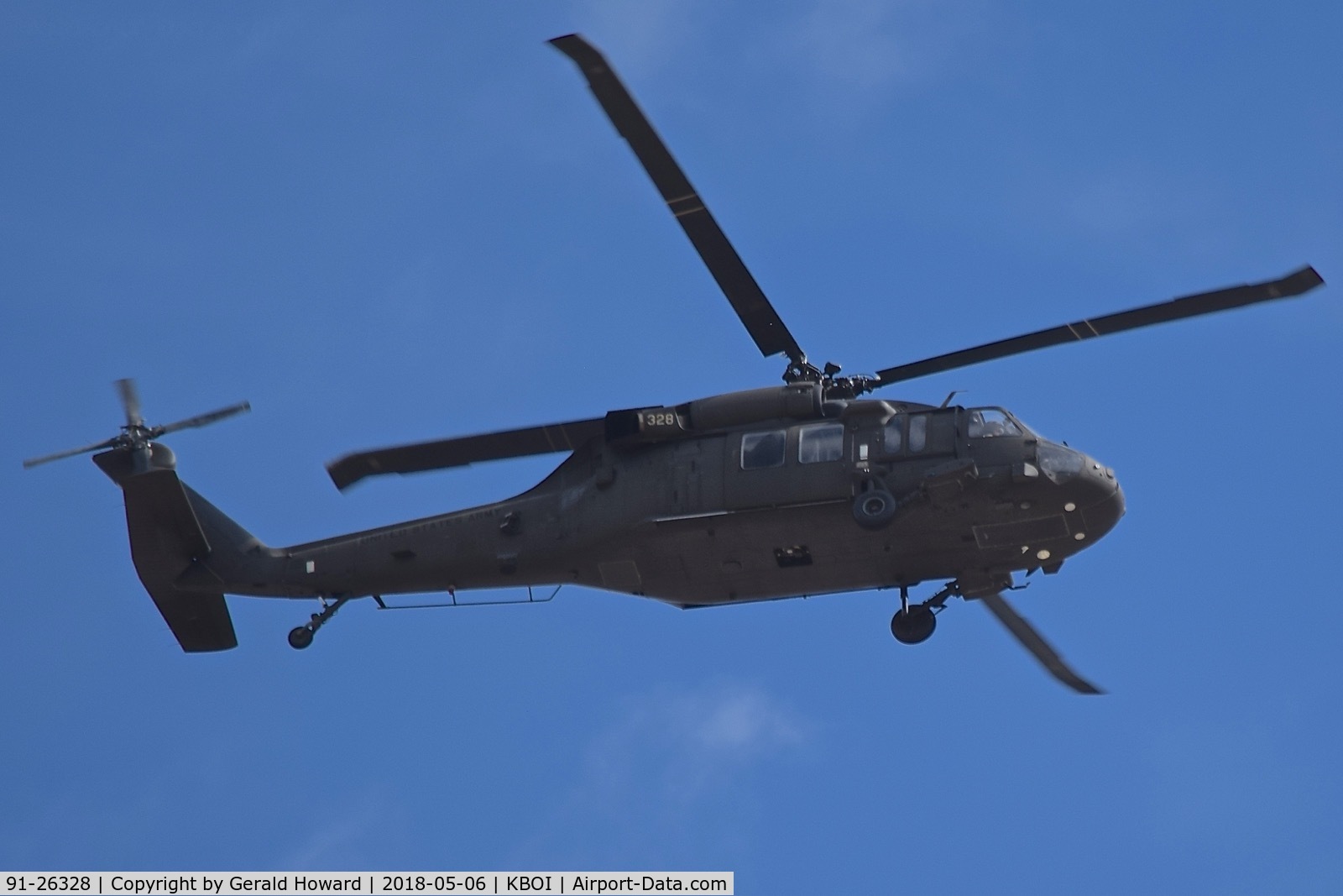91-26328, 1991 Sikorsky UH-60L Black Hawk C/N 70-1626, Departing BOI. 1-183rd AVN BN, Idaho Army National Guard.