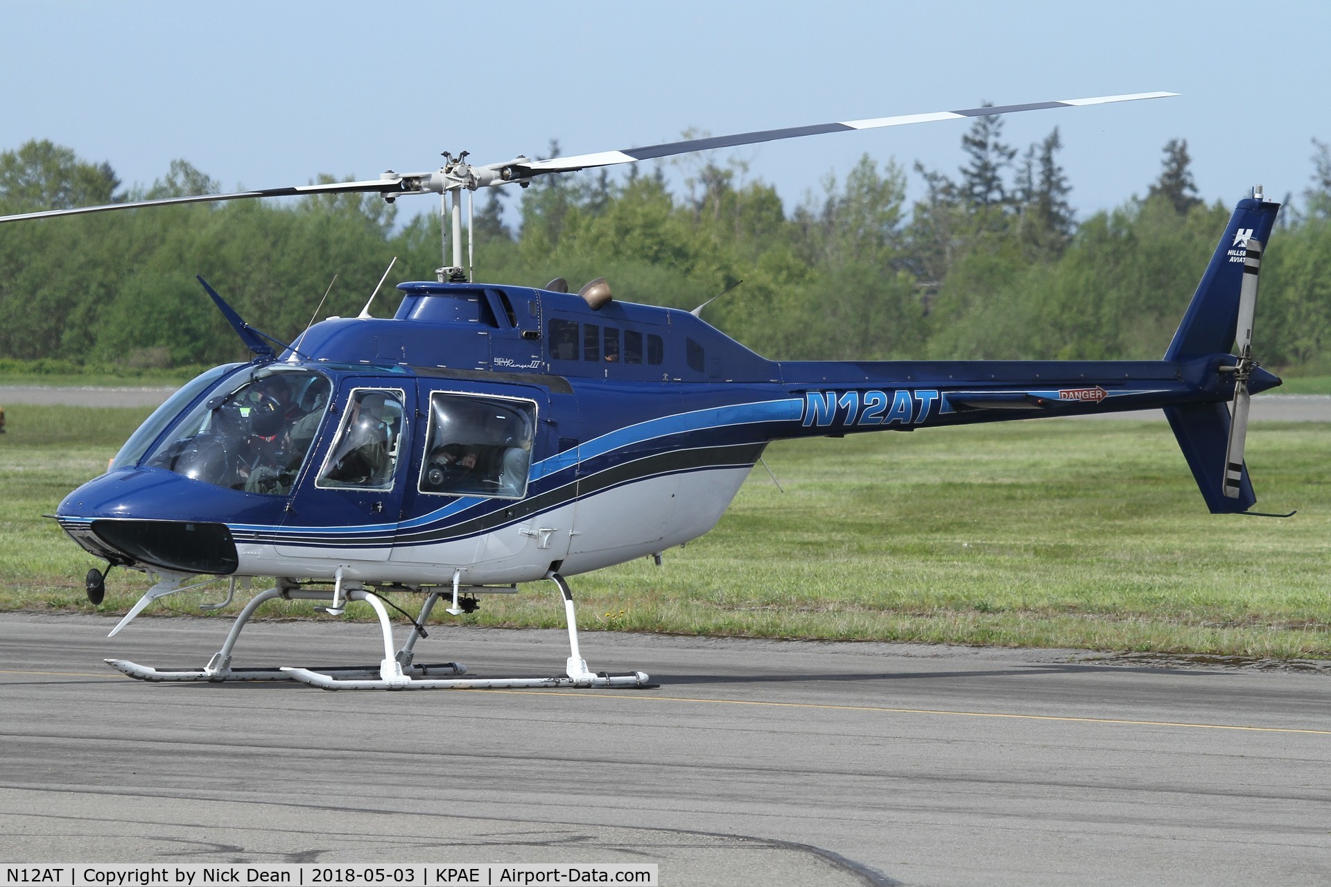 N12AT, 1974 Bell 206B JetRanger II C/N 1329, PAE/KPAE