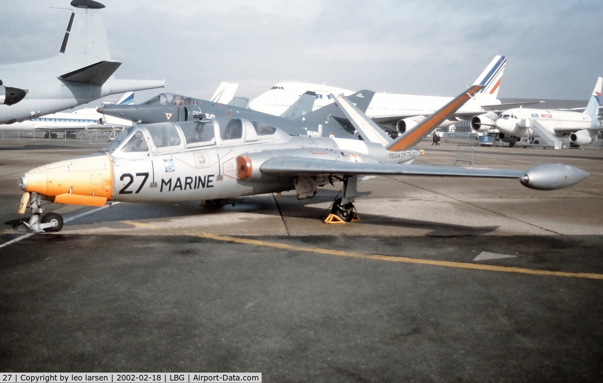 27, Fouga CM-175 Zephyr C/N 27, Musee de l air LBG 18.2.2002
