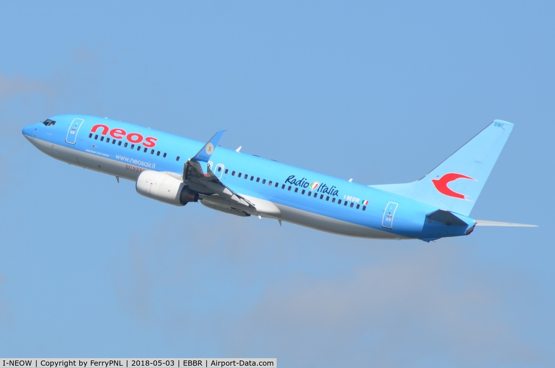 I-NEOW, 2007 Boeing 737-86N C/N 32685, Neos B738 operating a TUI flight out of BRU