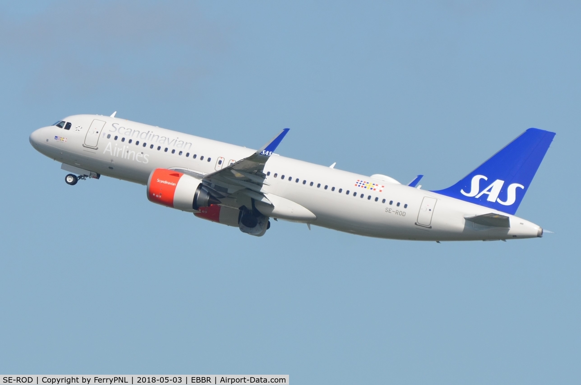 SE-ROD, 2017 Airbus A320-251N C/N 7755, SAS A320N departing BRU
