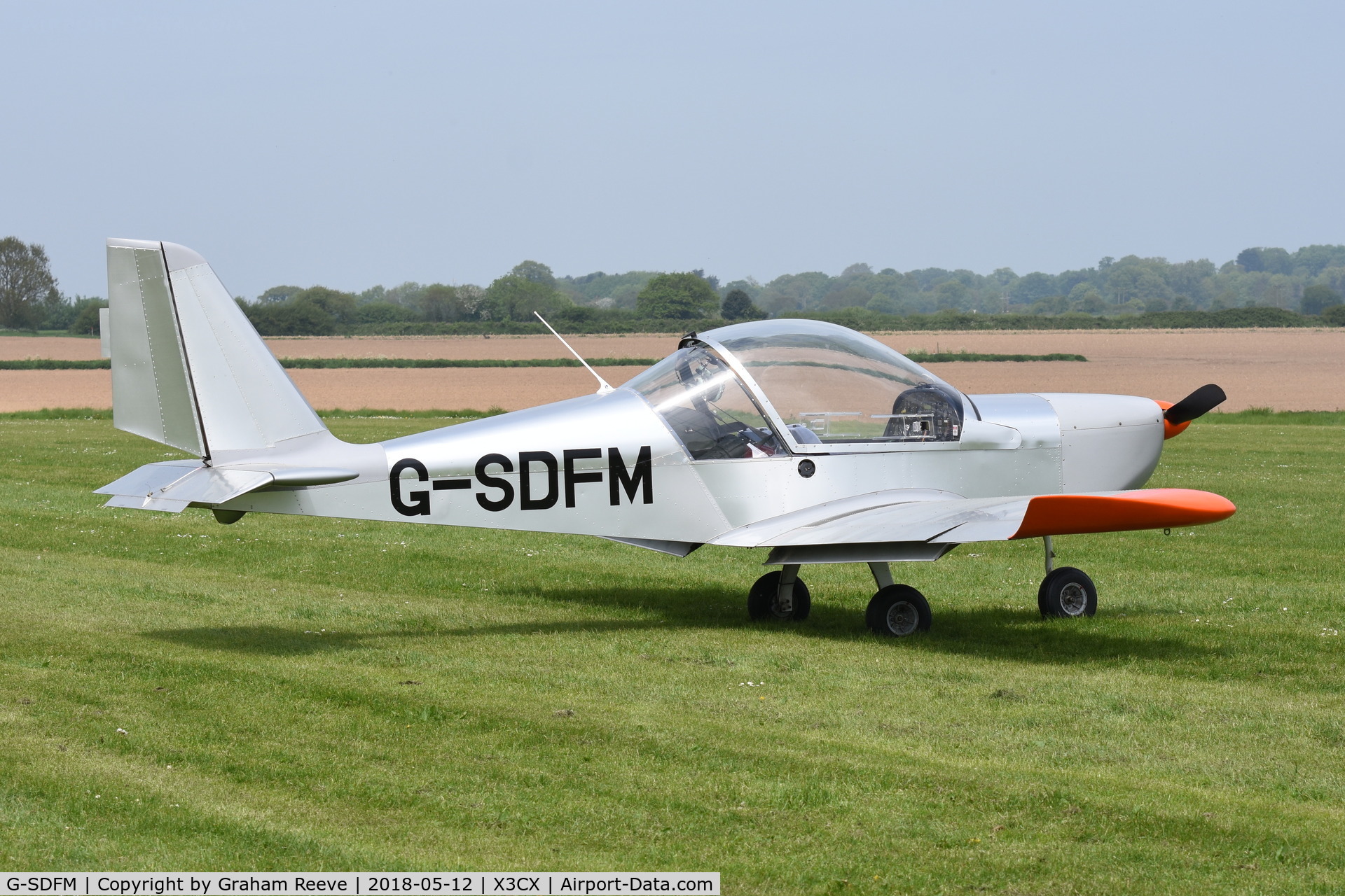 G-SDFM, 2002 Aerotechnik EV-97 Eurostar C/N PFA 315-13884, Parked at Northrepps.
