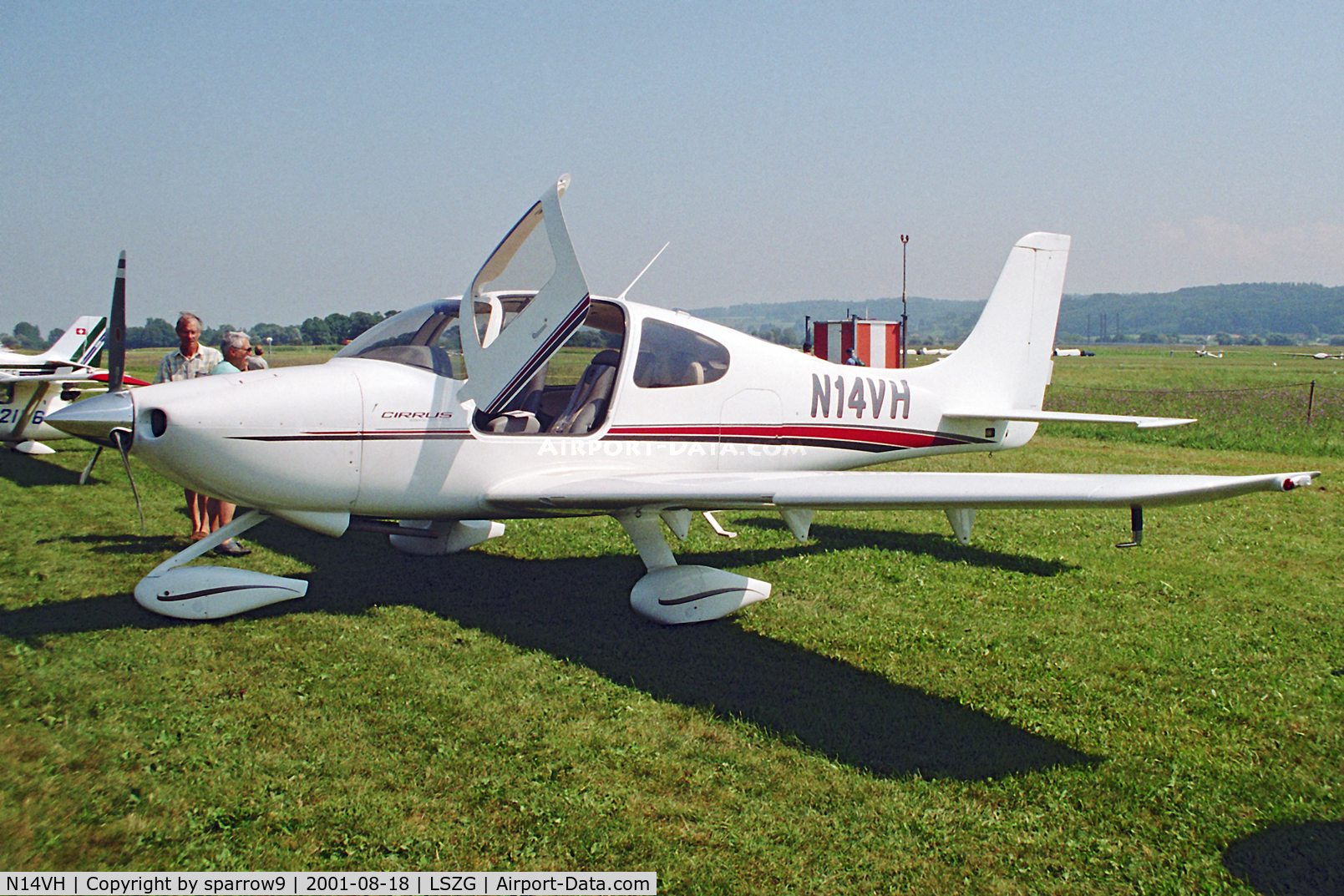N14VH, 2001 Cirrus SR20 C/N 1115, At Grenchen. Scanned from a slide.