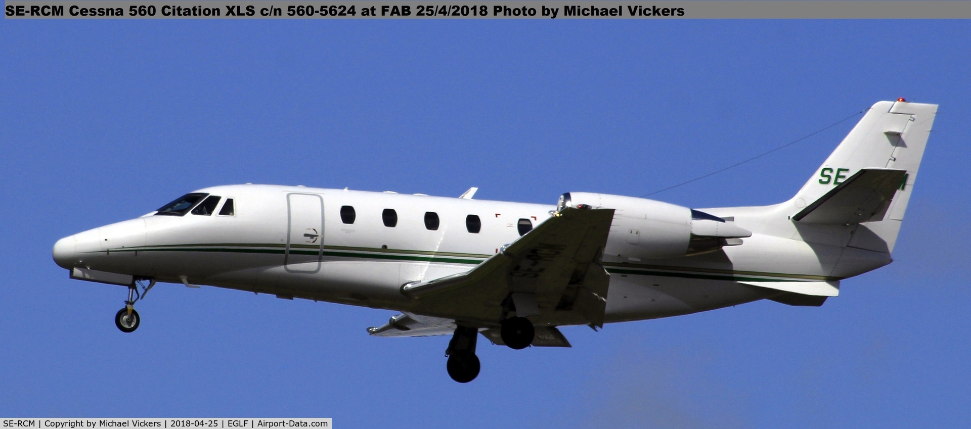 SE-RCM, 2006 Cessna 560XLS Citation Excel C/N 560-5624, Landing runway 24