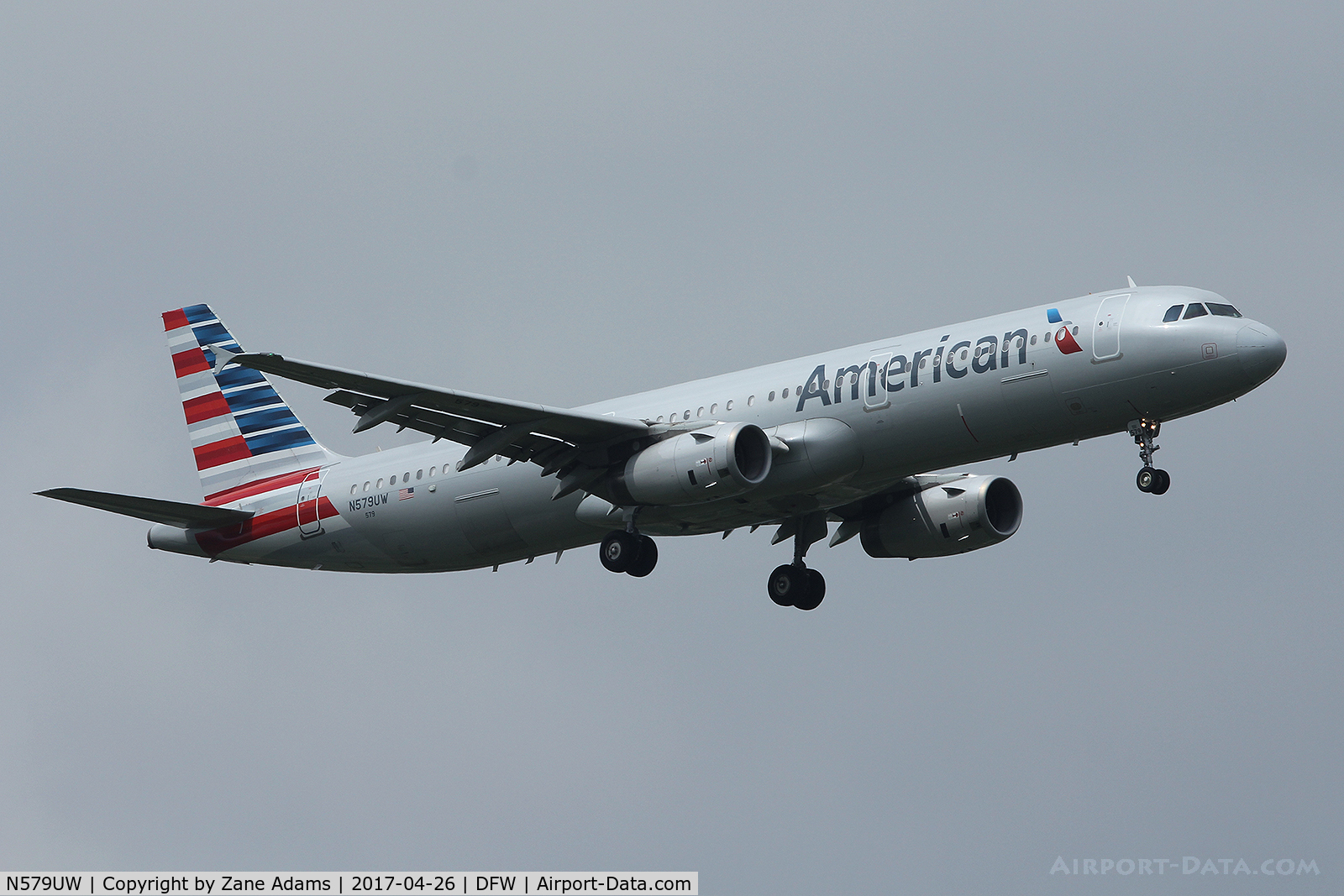 N579UW, 2014 Airbus A321-231 C/N 6100, Arriving at DFW Airport