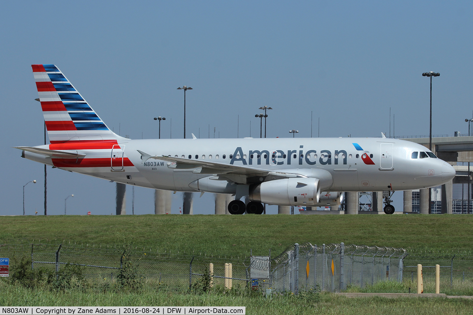 N803AW, 1998 Airbus A319-132 C/N 0931, Departing DFW Airport