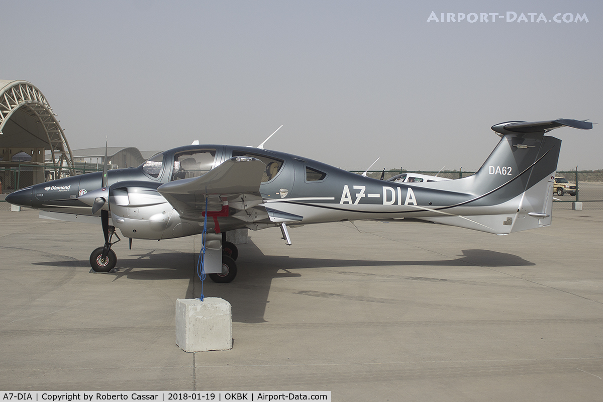 A7-DIA, 2016 Diamond DA-62 C/N 62.023, Kuwait Aviation Show 2018