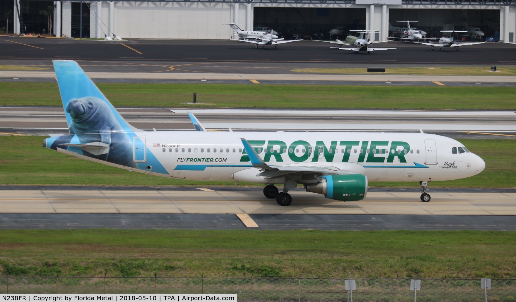 N238FR, 2016 Airbus A320-214 C/N 7458, Hugh The Manatee