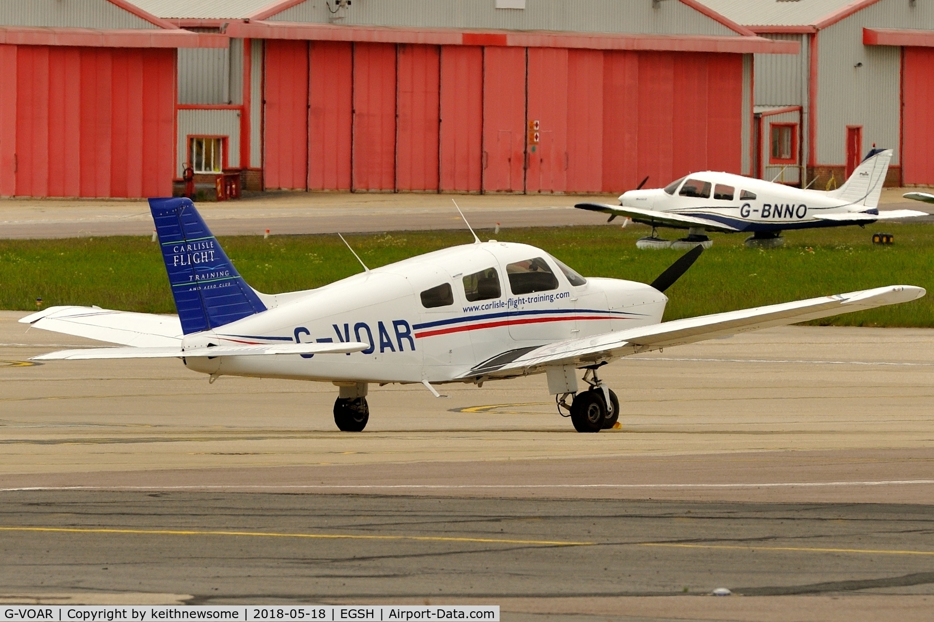 G-VOAR, 1995 Piper PA-28-181 Cherokee Archer III C/N 28-43011, Nice fuel stop visitor.