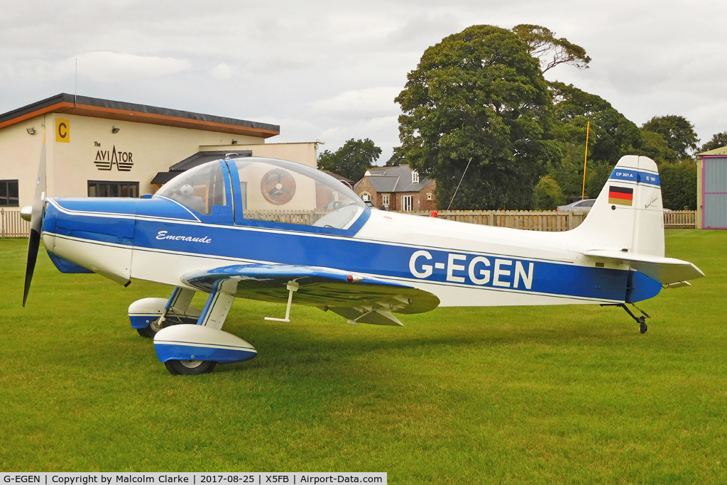 G-EGEN, 1961 Piel CP-301A Emeraude C/N AB.402, Piel CP-301A Emeraude at Fishburn Airfield, UK. Aug 25 2017.