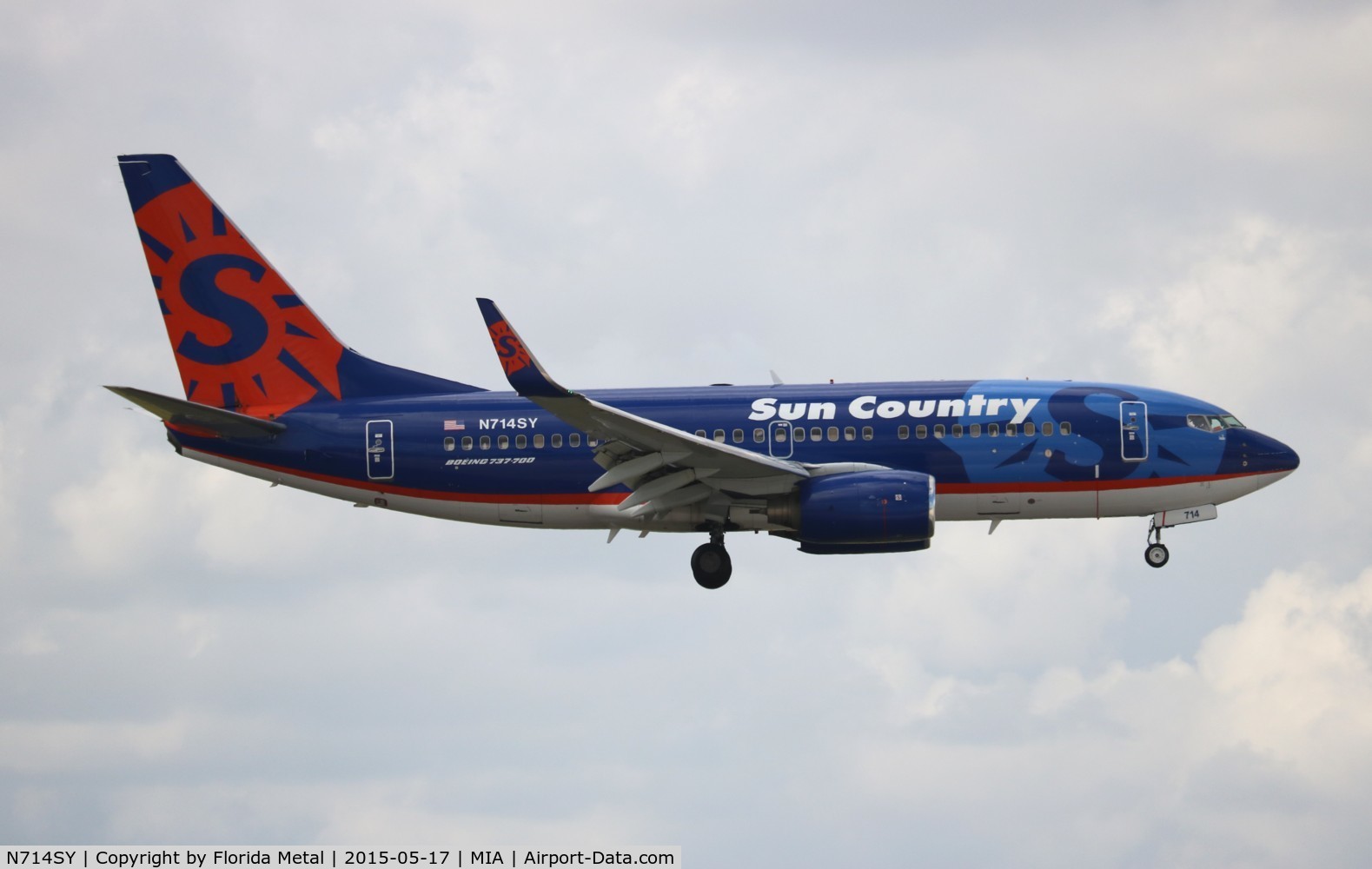 N714SY, 2003 Boeing 737-752 C/N 33786, Sun Country