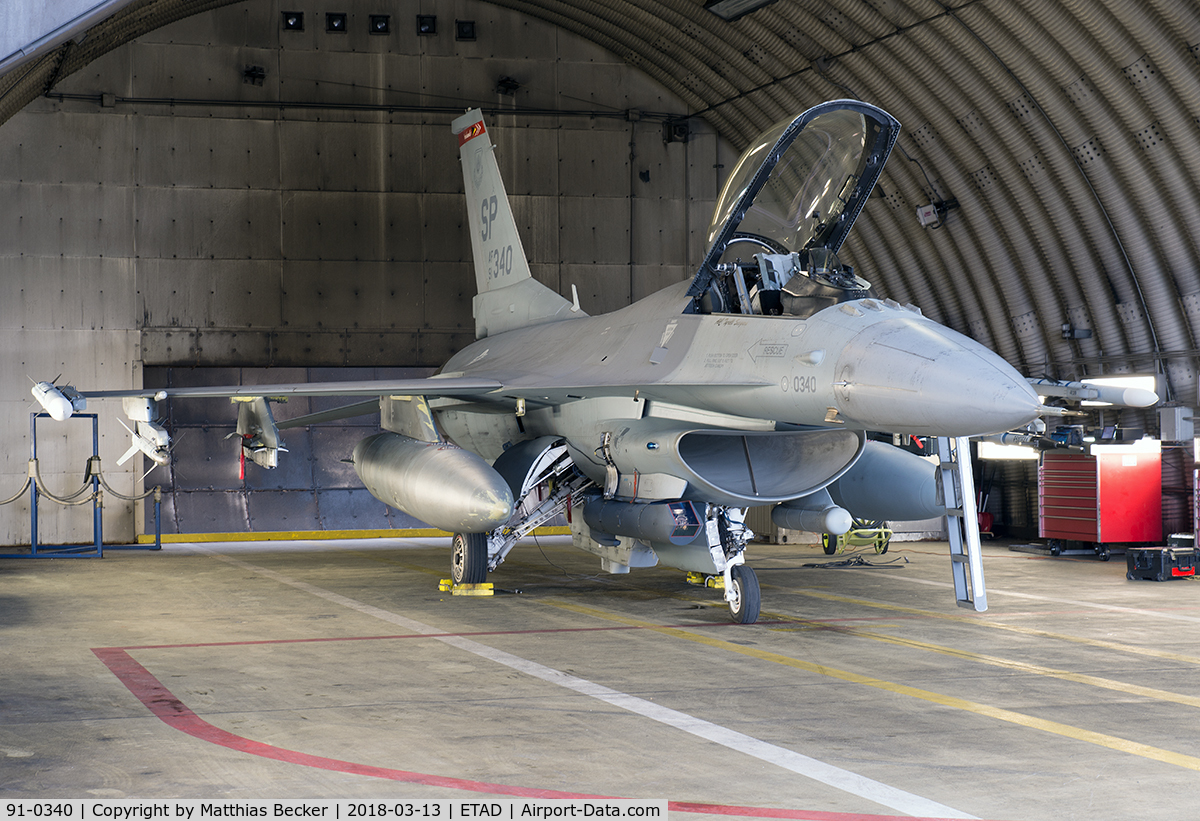 91-0340, 1991 General Dynamics F-16CM Fighting Falcon C/N CC-38, 91-0340
