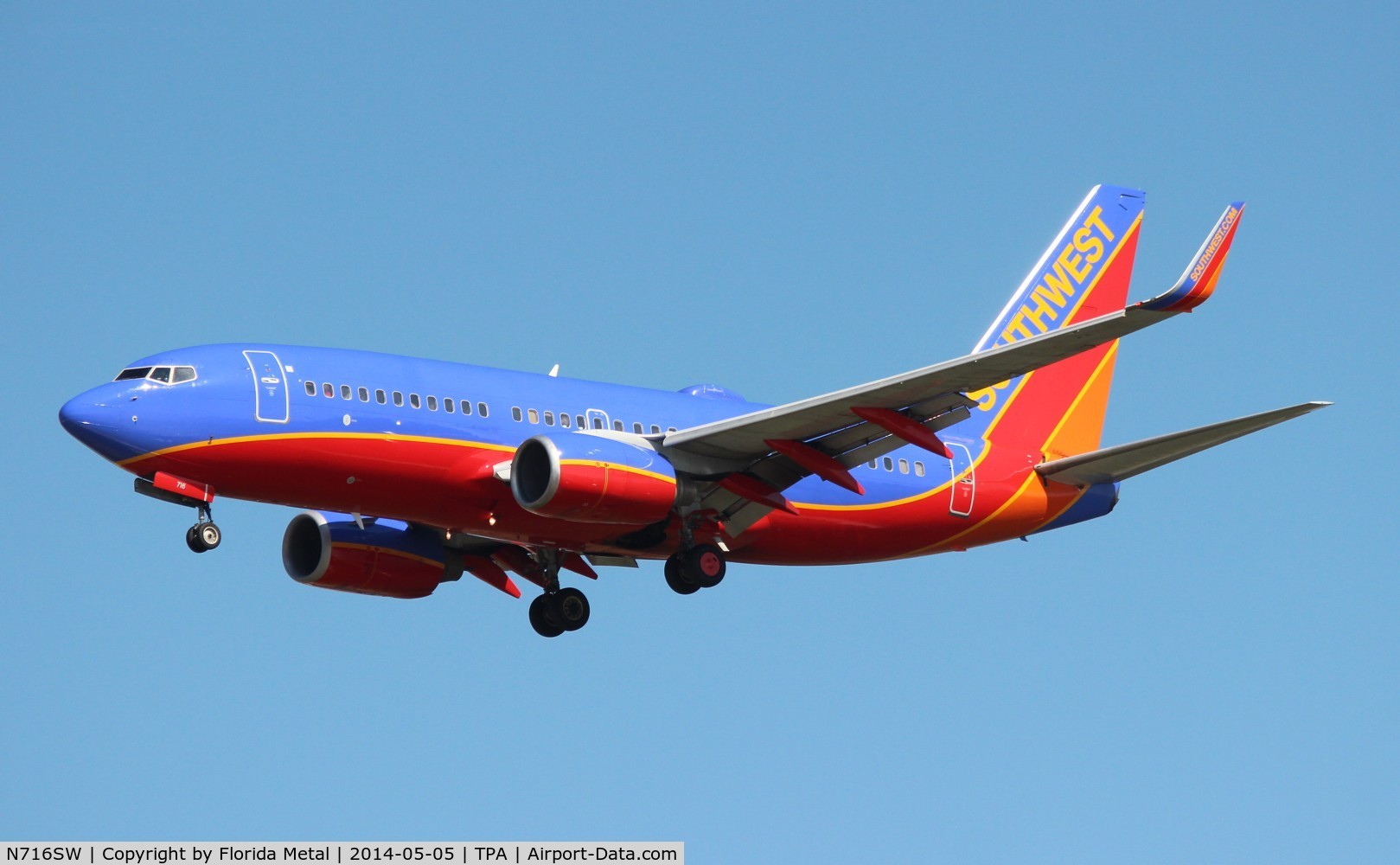 N716SW, 1998 Boeing 737-7H4 C/N 27850, Southwest