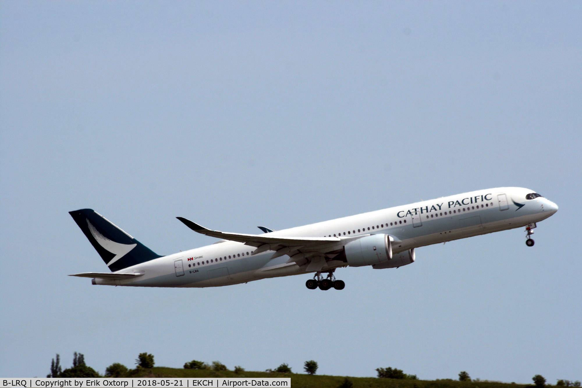 B-LRQ, 2017 Airbus A350-941 C/N 109, B-LRQ taking off rw 22L